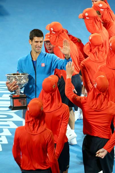 Novak Djokovic dopo la vittoria (Getty Images)